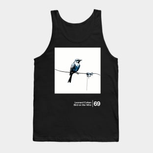 Bird on the Wire - Minimalist Graphic Design Artwork Tank Top